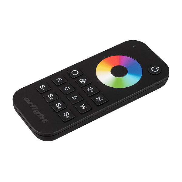 Пульт SMART-R28-RGBW Black (1 зона, 2.4G) (Arlight, IP20 Пластик, 5 лет) Lednikoff