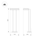 Светильник LGD-TENT-BOLL-H500-9W Warm3000 (GR, 110 deg, 230V) (Arlight, IP65 Металл, 3 года) Lednikoff