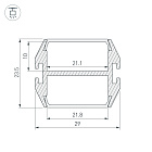 Профиль PLS-LOCK-DUAL-2000 ANOD (Arlight, Алюминий) Lednikoff
