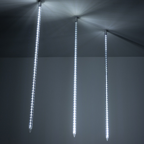 Светодиодная гирлянда ARD-ICEFALL-CLASSIC-D23-1000-CLEAR-96LED-LIVE WHITE (230V, 1.5W) (Ardecoled, IP65) Lednikoff