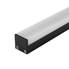 Профиль с экраном SL-LINE-2011M-2500 BLACK+OPAL SQUARE (Arlight, Алюминий) Lednikoff
