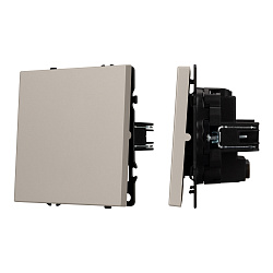 ARL NOBE Выключатель перекрёстный 1 кл софт-тач кашемир SWT-MKX1-SFPL-CA (250V, 10A) (Arlight, -)