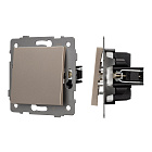 Механизм выключателя одноклавишный самовозвратный SWT-MKR1-PL-GD-V (250V, 10A) (Arlight, -) Lednikoff