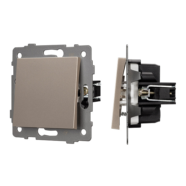 Механизм выключателя одноклавишный самовозвратный SWT-MKR1-PL-GD-V (250V, 10A) (Arlight, -) Lednikoff