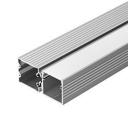 Профиль с экраном ALU-BASE-PW35S-2000 ANOD+FROST AG (Arlight, Алюминий)