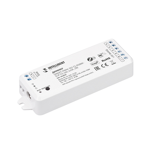 INTELLIGENT ARLIGHT Диммер SMART-PWM-102-72-RGBW-SUF (12-24V, 4x3A, ZB) (IARL, Пластик) Lednikoff