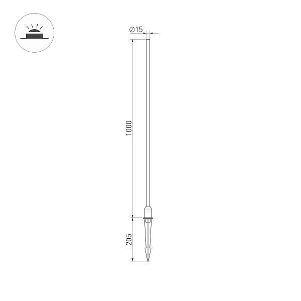 Светильник ALT-CHAMPAGNE-L1000-3W Warm3000 (DG, 180 deg, 230V) (Arlight, IP65 Металл, 3 года) Lednikoff