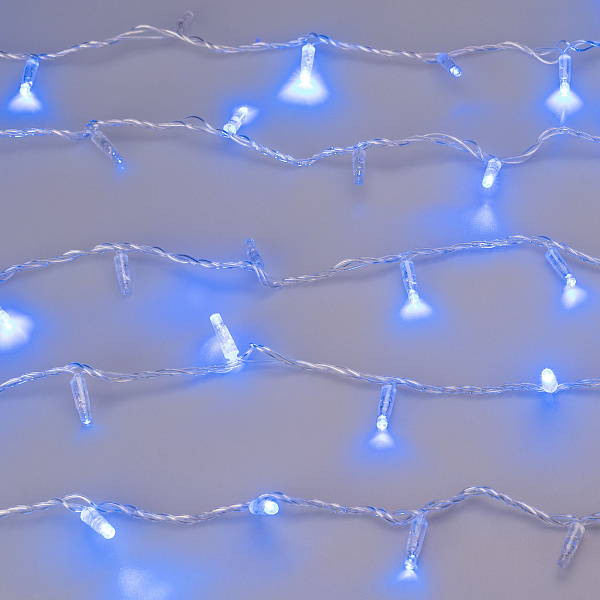 Светодиодная гирлянда ARD-STRING-CLASSIC-1000-CLEAR-100LED-PULSE Blue (230V, 7W) (Ardecoled, IP65) Lednikoff