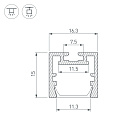 Профиль PDS-ZM-PLUS-2000 ANOD (Arlight, Алюминий) Lednikoff
