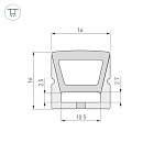 Силиконовый профиль WPH-FLEX-1616-TOP-S11-50m WHITE (Arlight, Силикон) Lednikoff