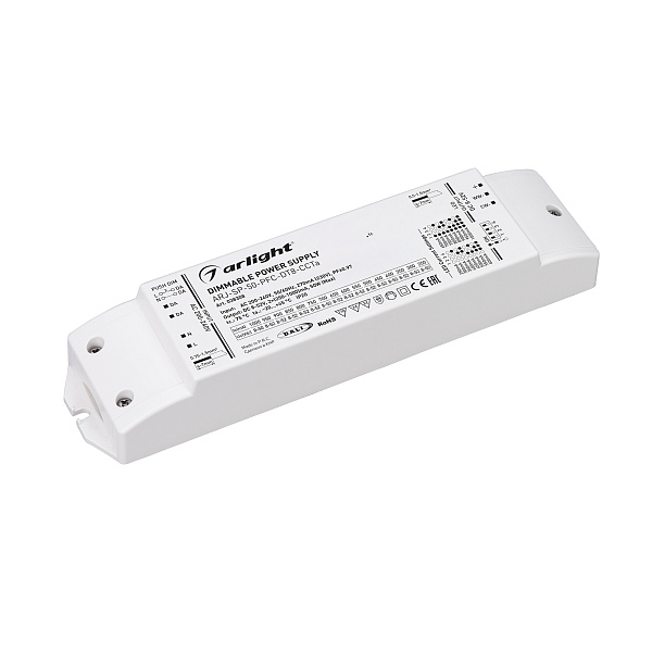 Блок питания ARJ-SP-50-PFC-DT8-ССTa (50W, 8-52V, 0.25-1А) (Arlight, IP20 Пластик, 5 лет) Lednikoff