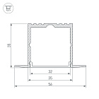 Профиль ARH-POWER-F-W35-2000 ANOD (Arlight, Алюминий) Lednikoff