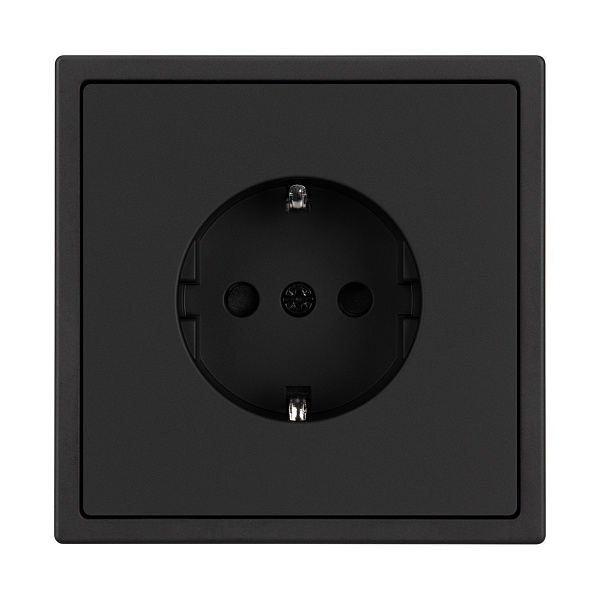 Механизм электрической розетки SCT-NOBE-MEU1-SFPL-BK (230V, 16A) (Arlight, Черный оникс) Lednikoff