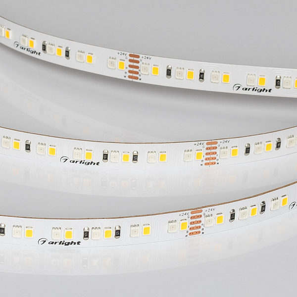 Светодиодная лента RT-A168-10mm 24V RGBW-Day (20 W/m, IP20, 5m) (Arlight, высок.эфф.150 лм/Вт) Lednikoff