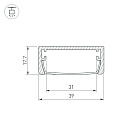 Профиль ARH-WAVE-2000 BLACK (Arlight, Алюминий) Lednikoff