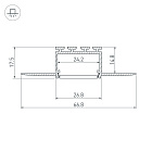 Профиль PLS-F-HIDE-3000 (Arlight, Алюминий) Lednikoff