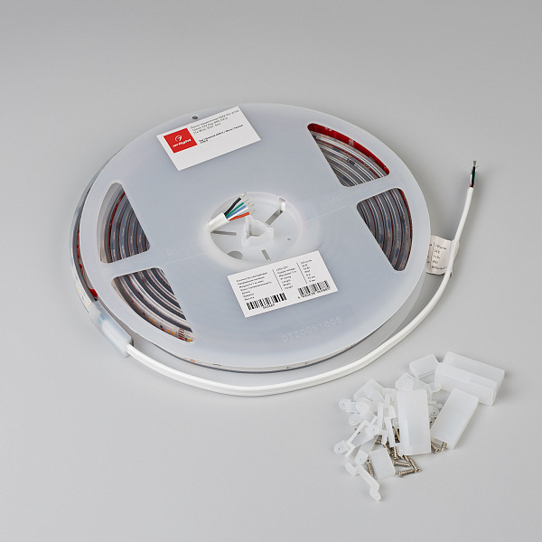 Светодиодная лента герметичная DMX-PS-A140-14mm 24V Day-MIX-PX14 (14 W/m, IP67, 5m) (Arlight, Изменяемая ЦТ) Lednikoff