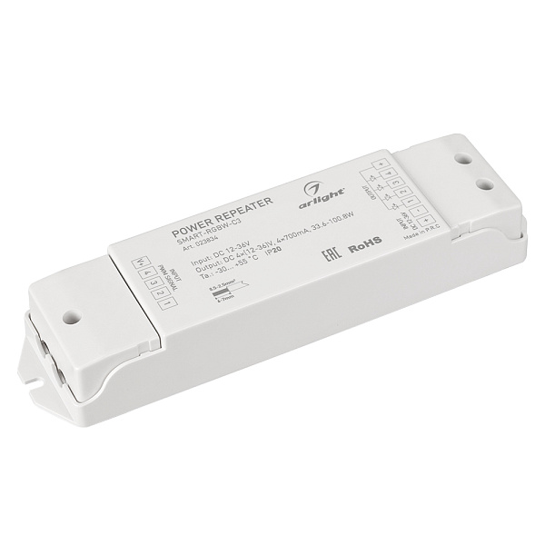 Усилитель SMART-RGBW-С3 (12-36V, 4x700mA) (Arlight, IP20 Пластик, 5 лет) Lednikoff