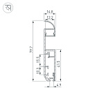 Профиль PLINTUS-H80-2000 BLACK (Arlight, Алюминий) Lednikoff