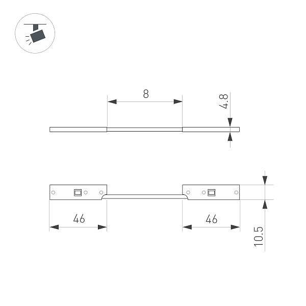 Коннектор гибкий MAG-MICROCOSM-CON-FLEX-POWER (BK) (Arlight, IP20 Пластик)