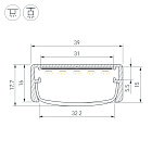 Профиль ARH-WIDE-W39-2000 ANOD (Arlight, Алюминий) Lednikoff