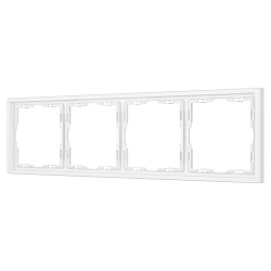 Рамка пластиковая FRM-NOBE-SFPL-4-WH (Arlight, Белый кварц)