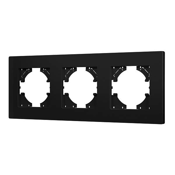 Рамка пластиковая FRM-PERIO-PL-3-BK (Arlight, -) Lednikoff