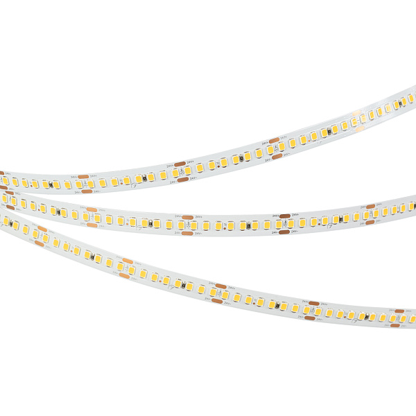 Светодиодная лента RT-A192-10mm 24V Warm3000 (17.6 W/m, IP20, 2835, 5m) (Arlight, высок.эфф.150 лм/Вт) Lednikoff