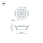 Светодиодный светильник LTM-R65WH 5W Day White 10deg (Arlight, IP40 Металл, 3 года) Lednikoff