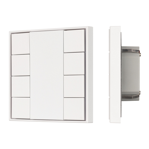 INTELLIGENT ARLIGHT Кнопочная панель KNX-301-22-8-SH-IN White (BUS, Frame) (IARL, IP20 Пластик, 3 года) Lednikoff