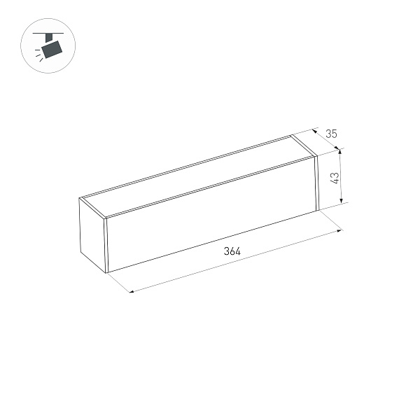 Светильник MAG-DARK-45-L400-12W Warm3000 (BK, 20 deg, 24V) (Arlight, IP20 Металл, 5 лет)
