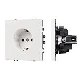 Механизм электрической розетки SCT-NOBE-MEU1-SFPL-WH (230V, 16A) (Arlight, Белый кварц)