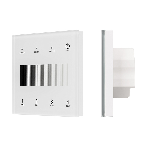 INTELLIGENT ARLIGHT Сенсорная панель SMART-DALI-301-11-4G-3SC-DT6 Белая (230V, встраиваемая, 2.4G) (IARL, IP20 Пластик, 5 лет) Lednikoff