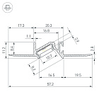 Профиль PDS-BEVEL-F-HIDE-2000 (Arlight, Алюминий) Lednikoff