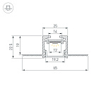 Профиль SL-LINIA20-FANTOM-2500 WHITE (Arlight, Алюминий) Lednikoff