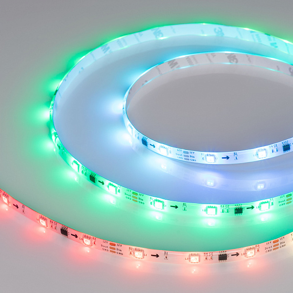 Светодиодная лента герметичная SPI-SE-B30-10mm 12V RGB-PX3 (7.2W/m, IP65, 5060, 5m) (Arlight, бегущий огонь) Lednikoff