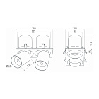 Светильник LGD-PULL-S100x200-2x10W White6000 (WH, 20 deg) (Arlight, IP20 Металл, 3 года) Lednikoff