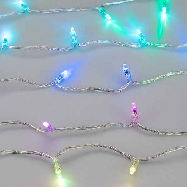 Светодиодная гирлянда ARD-STRING-CLASSIC-15000-CLEAR-100LED-LIVE RGB-SPI (12V, 53W) (Ardecoled, IP65) Lednikoff