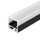 Профиль с экраном SL-LINE-2011M-2500 BLACK+OPAL SQUARE (Arlight, Алюминий) Lednikoff