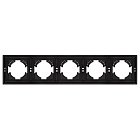 Рамка пластиковая FRM-TENDO-SFPL-5-BK (Arlight, Матовый черный) Lednikoff