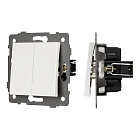 Механизм выключателя двухклавишный проходной SWT-MKP2-PL-WH-V (250V, 10A) (Arlight, -) Lednikoff