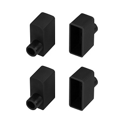 Заглушка WPH-FLEX-0616-SIDE BLACK с отверстием (Arlight, Силикон)