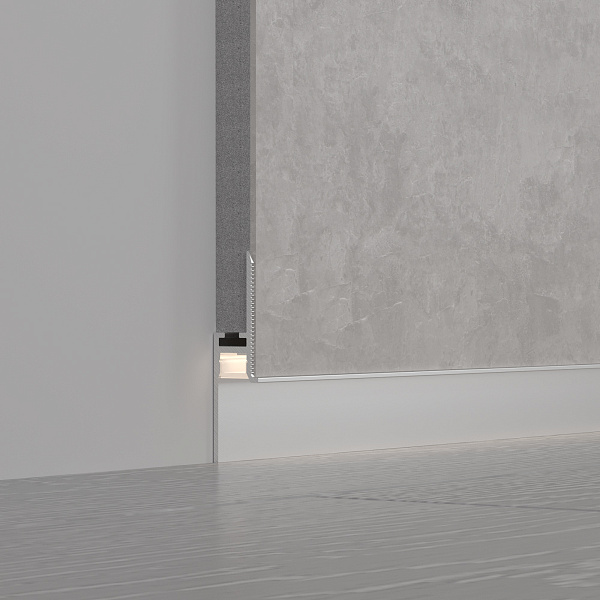 Профиль PLINTUS-FANTOM-H20-2000 ANOD (Arlight, Алюминий) Lednikoff