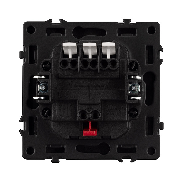 Механизм выключателя трехклавишный непроходной SWT-NOBE-MK03-SFPL-GR (230V, 10A) (Arlight, Серый базальт) Lednikoff