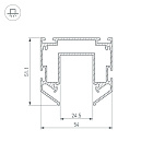Профиль-держатель MAG-STRETCH-25-2000 (Arlight, Алюминий) Lednikoff