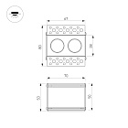 Светильник MS-ORIENT-BUILT-TRIMLESS-TC-S38x67-5W Day4000 (WH-BK, 30 deg, 230V) (Arlight, IP20 Металл, 5 лет) Lednikoff