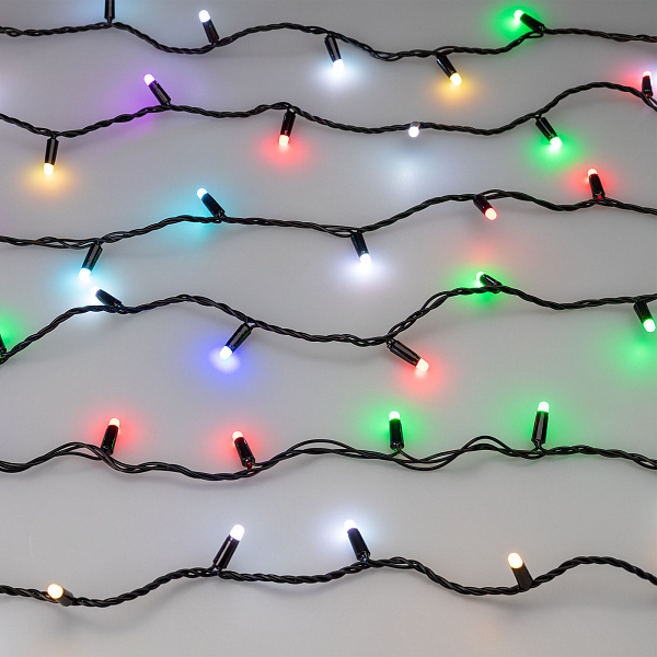 Светодиодная гирлянда ARD-STRING-CLASSIC-20000-BLACK-200LED-MILK-SYNC RGB (230V, 13W) (Ardecoled, IP65) Lednikoff