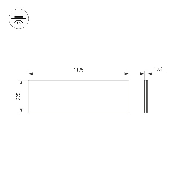 Панель IM-300x1200A-40W Warm White (Arlight, IP40 Металл, 3 года) Lednikoff