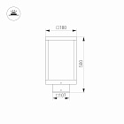 Светильник LGD-Path-Cub-H500B-12W Warm White (Arlight, IP54 Металл, 3 года) Lednikoff