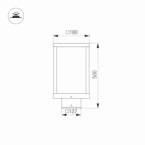 Светильник LGD-Path-Cub-H500B-12W Warm White (Arlight, IP54 Металл, 3 года) Lednikoff
